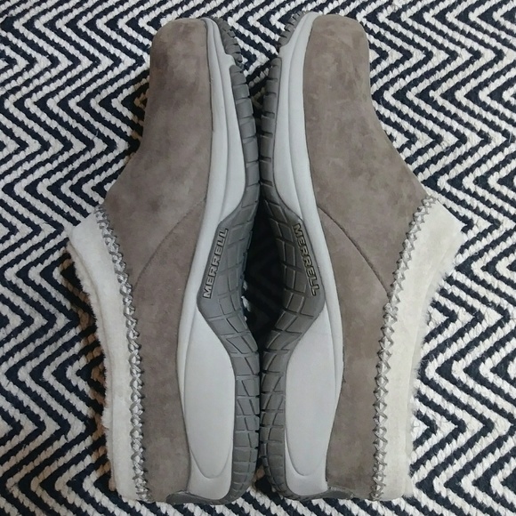 merrell shearling clogs